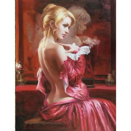 HIGH QUALITY IMPRESSIONISM OIL PAINTING ON CANVAS NUDE GIRL" 24"X36"