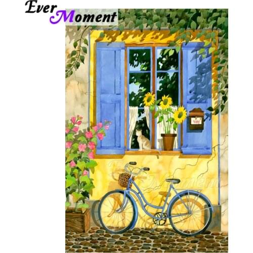 Ever Moment Diamond Painting 5D DIY Full Square Drills Window Cross Stitch Picture Of Rhinestone Diamond Embroidery ASF1328