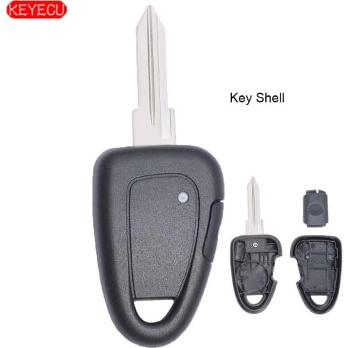 KEYECU 10PCS/Lot Side 1 Button Key Shell GT15R Blade Remote Car Key Shell Without Battery Clamp for Fiat Iveco