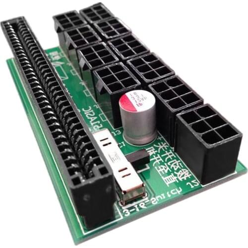 1600W Breakout Board For HP PSU GPU Mining Ethereum ZEC ZCASH ETH DPS-1200FB A 9ports 6P+1port 4P Connector For Mining Ethereum