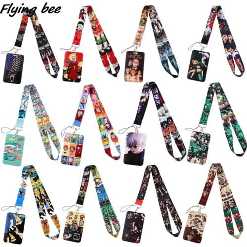 Flyingbee X1735 Anime Series Bank Credit Card Holder Wallet Bus ID Name Work Card Holder For Student Card Cover Business Card