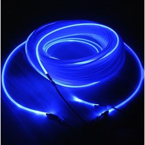 Milky Car Home DIY LED Light PMMA Side Glow Fiber Optic Cable Hanging Lamp Curtain Home Desk mats Atmosphere lighting Decoration