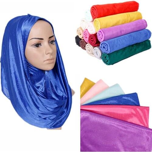 2020 New solid color hijab scarf pleated cashew floral shawls muslim wrinkle scarves wraps stretchy headband scarves 1pcs
