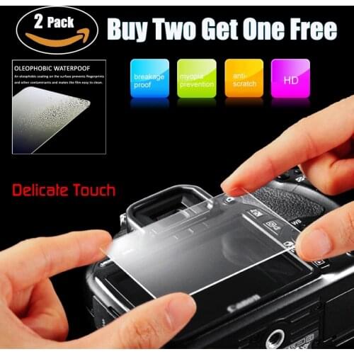 2PCS Original 9H Camera Tempered Glass LCD Screen Protector For Nikon D5100 D5200 D5300 D5500 D5600 Camera Protector Film