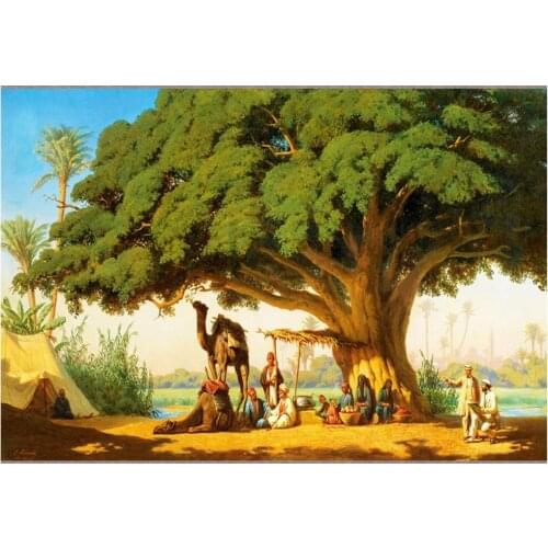 Custom 3d wallpaper 3d wall murals wallpaper Under the trees landscapes and camels wall paper background wall living room deocr