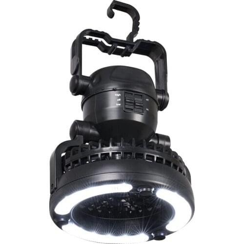 Camping Light Fan For Tent Portable Ceiling Fan With LED Light Camping Hanging Lantern For Survival Hiking Emergency