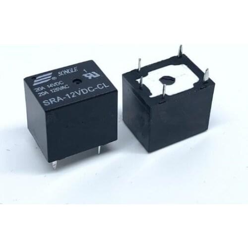 10pcs 5pin DC Power Relay SRA-5VDC-CL SRA-12VDC-CL SRA-24VDC-CL 5Pin PCB Type In stock Black Automobile relay