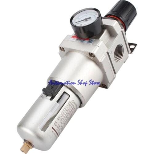 Manual Drainage Pneumatic SMC Type Air Filter And Pressure Regulator Unit AW5000-10 1 Inch With Cover Manual Drain Air Treatment