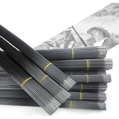 1.4mm-2.1mm 1 pieces 45cm Fishing rod tip Spare 1,2 sections stream fishing rod full Short size hollow carbon Accessories sturdy