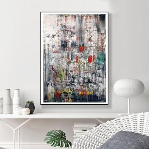 Gerhard Richter Modern Artwork Poster Red Green White Abstract Prints Wall Art Canvas Painting Couples Gift for Home Decor