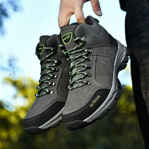 Outdoor Waterproof Hiking Boots Men Trekking Shoes Walking Climbing Hiking Shoes Mountain Sport Boots Hunting Men Sneakers