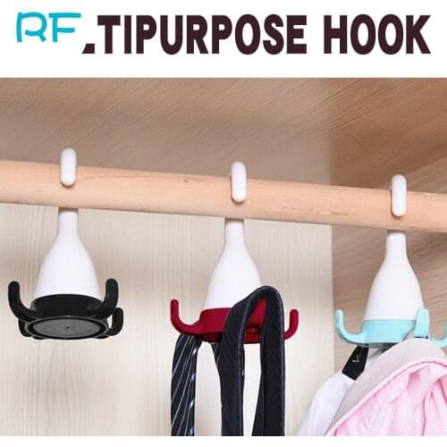 Magical Storage Hangers ABS Belt Hanger One for four Hooks High Quality Rotating Tie Holder Rack Hanger Organizer Space Save R-F