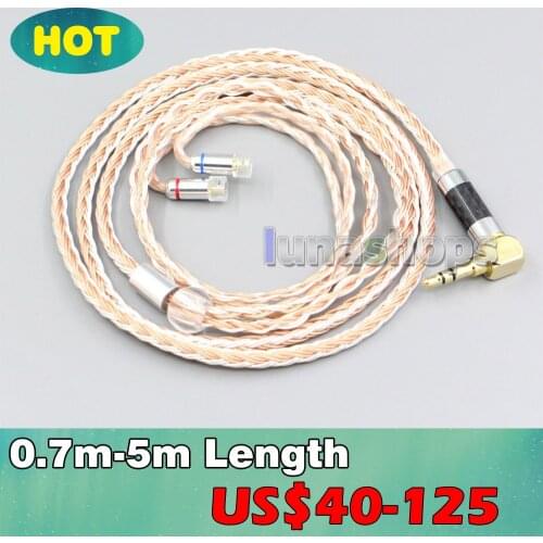 XLR 4.4mm 2.5mm 16 Core Silver Plated OCC Mixed Earphone Cable For Sennheiser IE8 IE8i IE80 IE80s Metal Pin LN006713