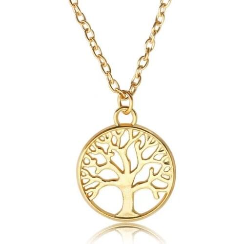 Fashion jewelry hollow leaves necklace for women Gifts for the new year Choker hip hop clothing vintage tree pendant accessories