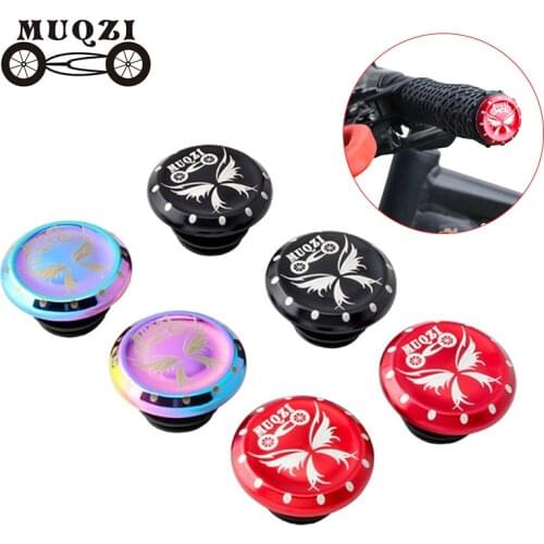 MUQZI 1 Pair MTB Road Bike Handlebar Bar Cap aluminum alloy Handle End Plug Superlight Covers Bicycle Parts