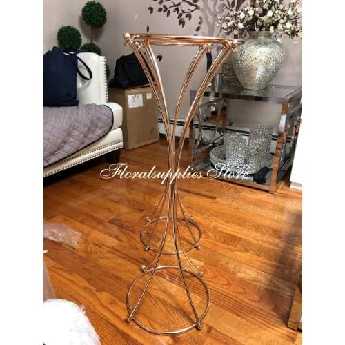 10PCS Vases Gold Flower Stand 80 cm Tall Metal Road Lead Wedding Centerpiece Flowers Rack For Event Party Decoration