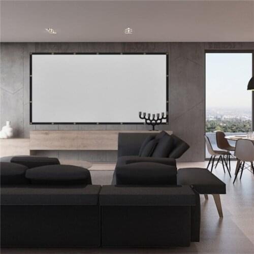 100/120/150 inch Projection Screen 16:9 High Definition Foldable Anti-Crease Portable Projector Movies Widescreen Dropship