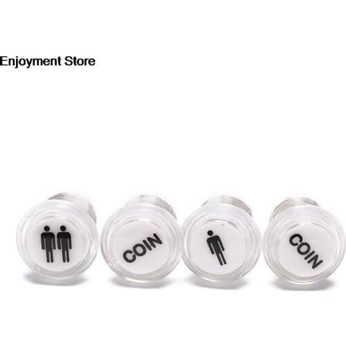 4Pcs/Lot LED Illuminated Push Button 1P/2P Player Start Buttons / JAMMA / Fighting Games /2x Coin Buttons for MAME / Arcade fun