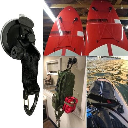 4PCS Tent Suction Cup Anchor For Camping Reusable Securing Hook Carabiner Heavy Duty Suction Cups Tie For Awning Camping Car Ten