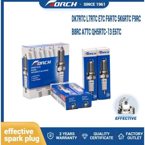4pcs Original Torch Spark Plug Candle Replace Igntion System Model DK7RTC L7RTC E7C F6RTC 5K6RTC F9RC B8RC A7TC QH5RTC-13 E6TC