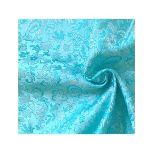 75cm*100cm Brocade cloth fabrics costume clothing baby clothes dress clothing kimono dress fabric flower on water green