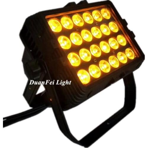 8Pieces Stage Party DJ Washer Flood Light Waterproof City Color LED RGBWA 24*15W Square Par Can Wash Lyre