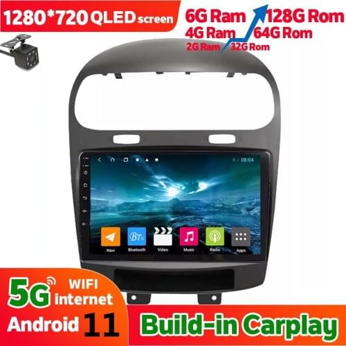 6GB Ram 128GB Rom 2Din Car Radio For Fiat Freemont 2009 Dodge Journey GPS NAVIGATION Android 11 Multimedia Video Player Stereo