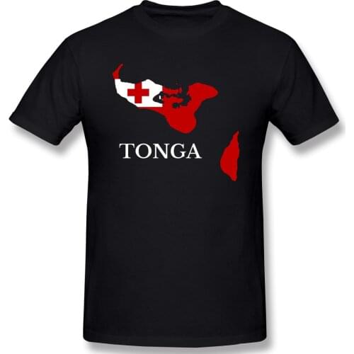 Tonga Map Flag Humor Graphic Mens Basic Short Sleeve T-Shirt R282 Tops Tees European Size