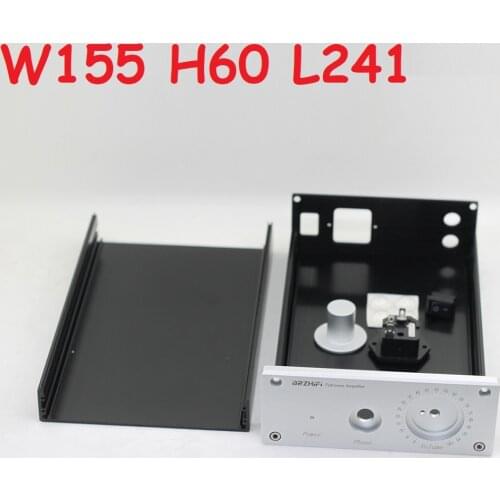 Earphone Enclosure DIY HIfi Home Audio Kit W155 H60 L241 All Aluminum Case Headphone Amplifier Chassis 1506 For LM1875 LM3886