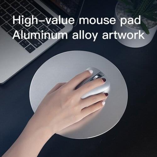 High Quality 20cm Metal Mouse Pad Aluminum Alloy Mouse Pad Smooth Thin Double Side Waterproof 5 Color