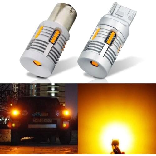 T20 WY21W 7440 7440NA LED Canbus Error Free Turn Signal Light Bulb 7507 Bau15s PY21W LED No Hyper Flash Amber Yellow