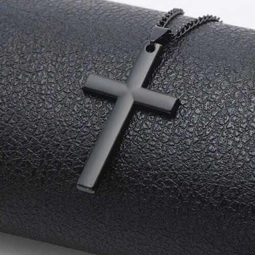 Fashion Christian Men And Women Pendant Necklace Gold Silver Color Long Chain Necklace Jewelry