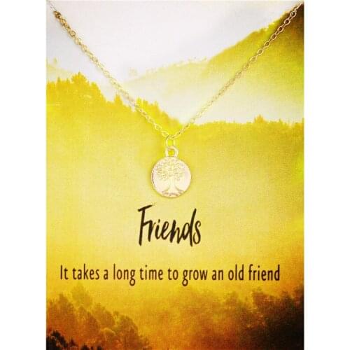 12pcs Fashion Jewelry Friend Life Tree Charm Pendant Necklace For Women