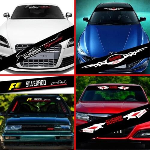 Car Sticker Styling Decoration Decals Car Front Windshield Prevent Sunlight Reflection For Chevrolet Silverado Accessories