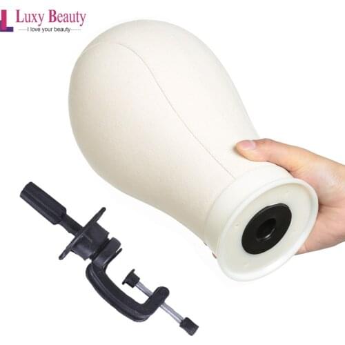 Professional Wig Training Head 22 inches Mannequin Head Canvas Wrap Stand Wig Making Training Dummy Head Display Wig Holder