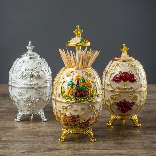 European Style Retro Toothpick Box Creative Automatic Pop-Up Tooth Pick Holder Hotel KTV Personalized Toothpick Container