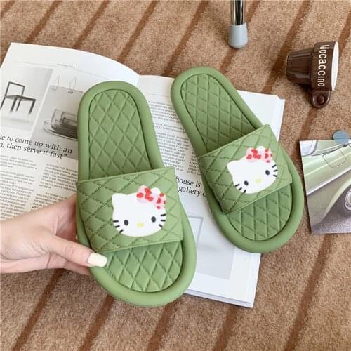 Sanrio Hello Kitty 2021 summer new Melody slippers soft bottom bathroom men and women Melody beach sandals and slippers