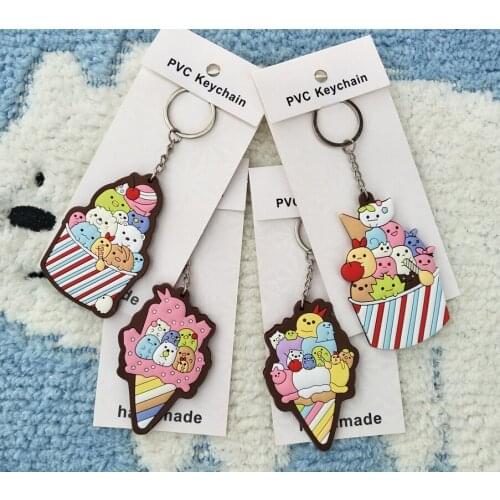 Sumikko Gurashi Cake Fashion Anime Key Chain PVC Figure Keyring Keychain Keyholder Birthday Gifts Unisex NEW