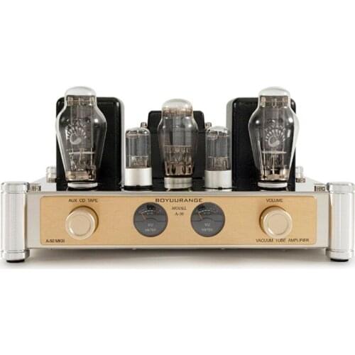A50 MKII 300B vacuum tube amp Single-end Class A HiFi audio integrated Amplifier with VU meters (Updated version)