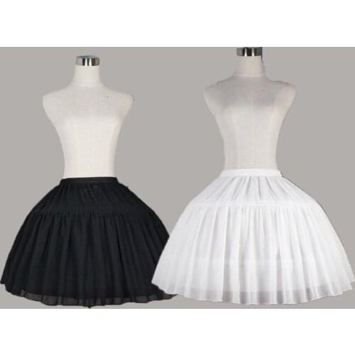 Adult Womens Skirt Petticoat Crinoline Birdcage Cosplay Underskirt Sweet Tutu 2 Hoop Skirt For Wedding Lolita Girl