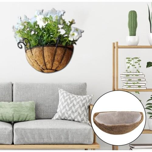 Plant Basket Round Coco Coir Liners Natural Coconut Fiber Garden Hanging Basket Liner Replacement Outdoor Planting Supplies