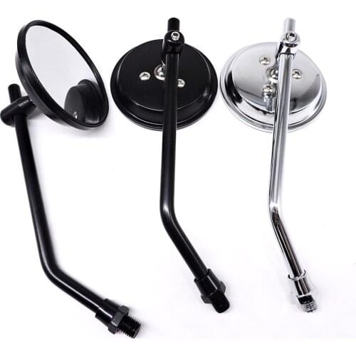 Big Vision Universal Motorcycle Rear View Mirror Electric Bicycle Chrome Round Mirror Moto Side Mirrors Free Shipping