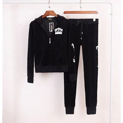 Fashion Tracksuit 2 Piece Set Spring Fall Cotton Zipper Jacket + Long Pants Sports Suit Female Sweatshirt Sportswear S-2XL