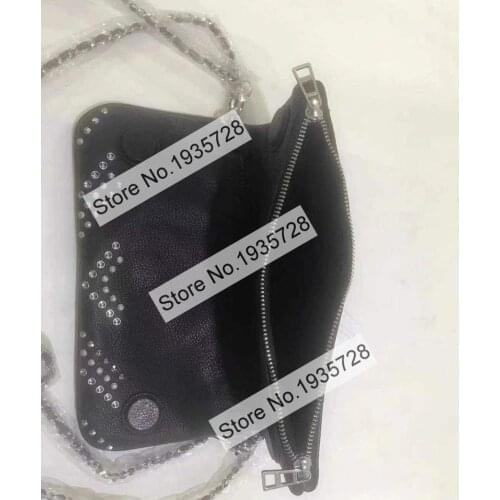 Ladies Rivets Decoration Chains Single Shoulder Bags - Women Fashion Messenger Bag