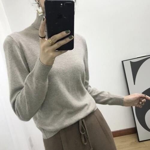 2019 Cashmere Sweater Women Turtleneck Womens Knitted Turtleneck Winter Cashmere Sweater For Women Warm Sweaters Female