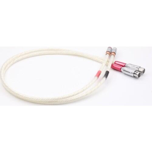 1Pair 1M Hi-End Silver Plated RCA TO XLR Plug Audio Interconnect Cable