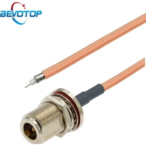 1pcs Single End N Female Jack / Male Plug to PCB Solder Pigtail RG142 Cable Double Shielding Net High Temperature Resistant Cord