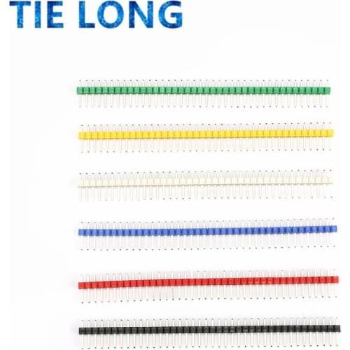 10pcs 40 Pin 1x40 Single Row Male 2.54 Breakable Pin Header Connector Strip