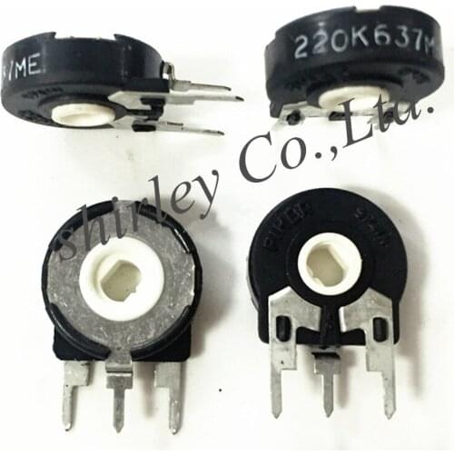 100% new Original Imported Spanish PIHER adjustable potentiometer, PT15-220K vertical oval hole