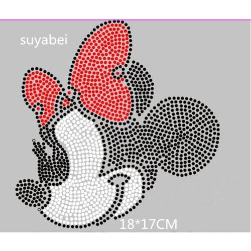 2pc/lot Cartoon Children shirt hot fix rhinestone sticker iron on applique patches designs iron on transfer fixing rhinestones
